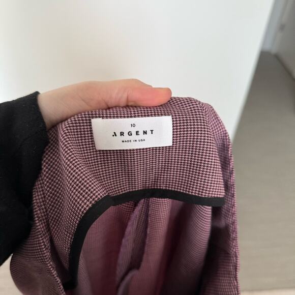 Argent Houndstooth Wool Knit Trousers Size 10 - Picture 4 of 4